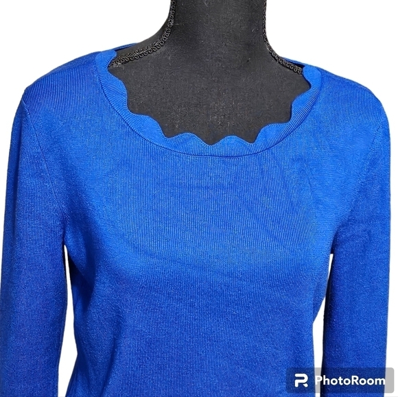 Cable & Gauge Royal Blue Pull Over Top 70% Rayon 30 % Polyester Size M - Picture 5 of 8